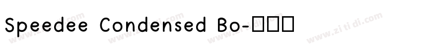 Speedee Condensed Bo字体转换